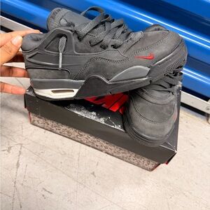 Jordan 4 BIKE “ Nigel Sylvester “ Kids Sneakers in Black and Red